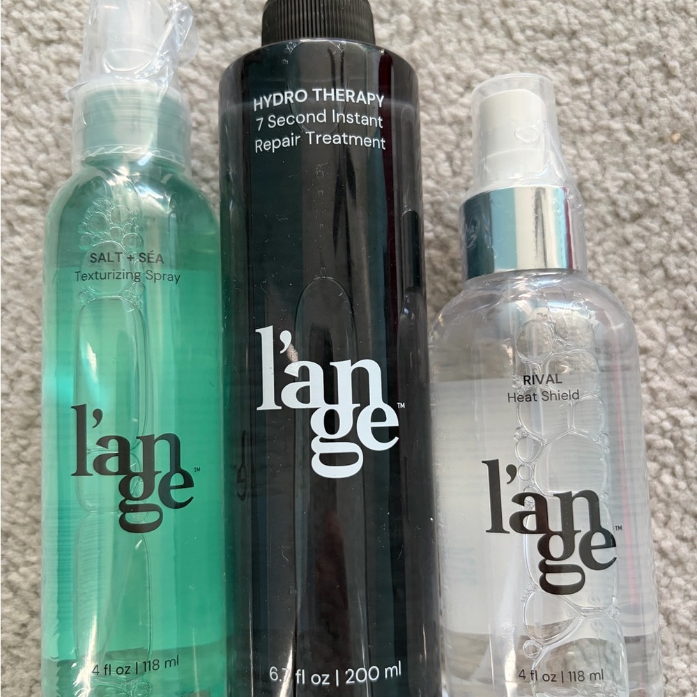 Lange Hair Care Trio — Black, Green, Clear